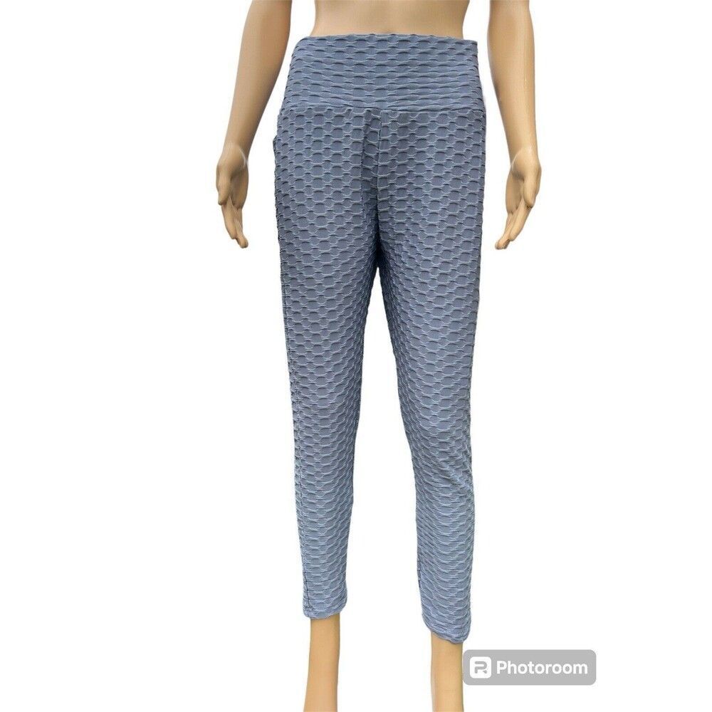 New W & J Women Anti-Cellulite Yoga Pants High Waist Ruched Butt Lift Leggings.
